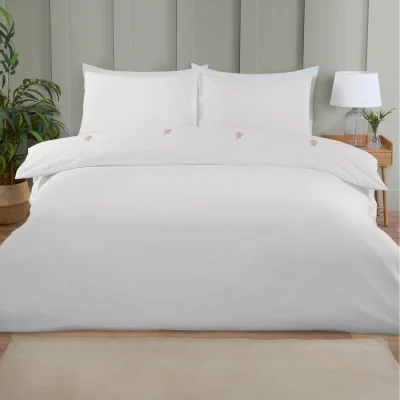 The Range Yasmin Embroidered Duvet Set - White / King