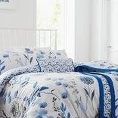The Range Inky Floral Duvet Set Blue - Blue / King / 2 Pillowcases