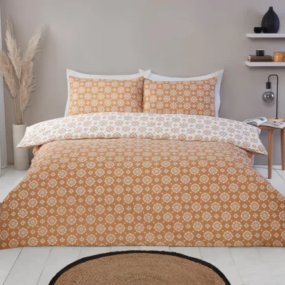 The Range Sierra Geo Duvet Set - Ochre / Double
