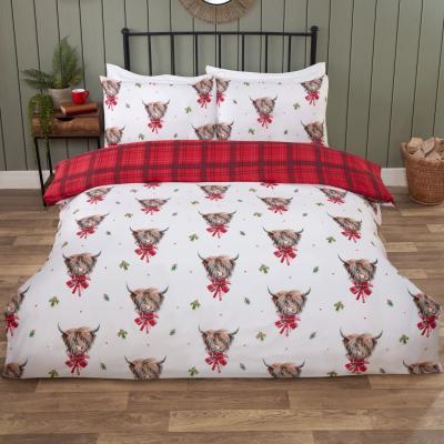 The Range Fergus Microfibre Checkered Reversible Duvet Cover Set with Pillowcase - Multi / Single