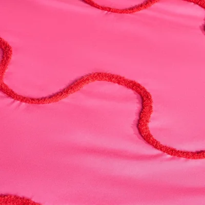 The Range OHS Tufted Wave Duvet Set - Hot Pink/Red / 0.75kg