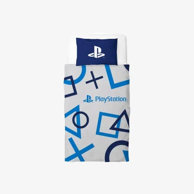 The Range Playstation Icons Reversible Duvet Set - White/Blue