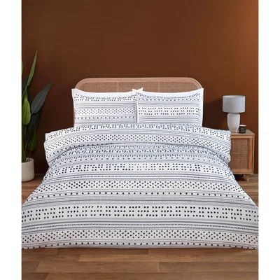 The Range Berkley Duvet Set - Navy and White / Single