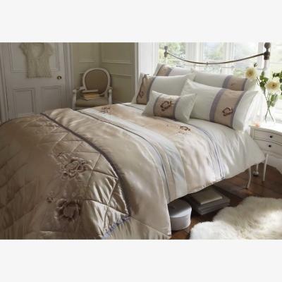 The Range Josephine Embroidered Floral Duvet Cover Bedding Set - White