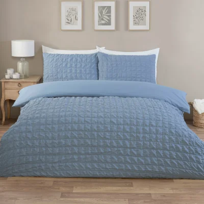 The Range Kingston Check Duvet Set - Blue / Superking