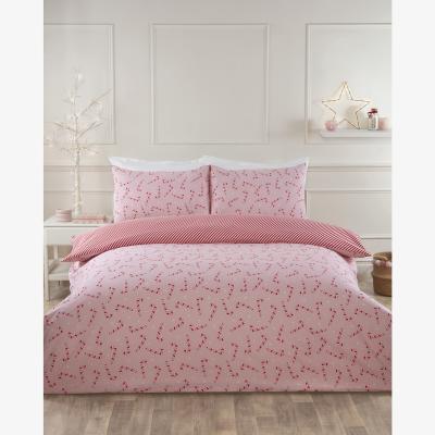 The Range Candy Cane Duvet Cover and Pillowcase Set - Pink / Single