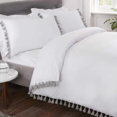 The Range Tassel Duvet Set - White / Single