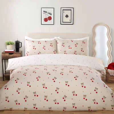 The Range Cherries Duvet Set - Natural / King