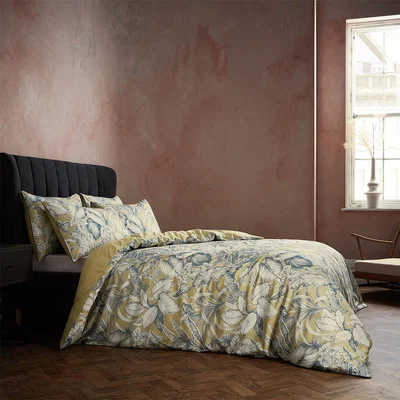 The Range TIVOLI Tropical Luxury Cotton Duvet Set - Gilt / Superking