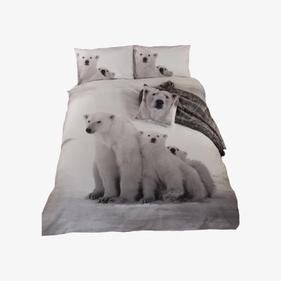 The Range Polar Bear Polycotton Duvet Set With Pillowcase - Multicolor / King