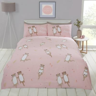 The Range Otterly Amazing Polycotton Duvet Set With Pillowcase - Coral / Single