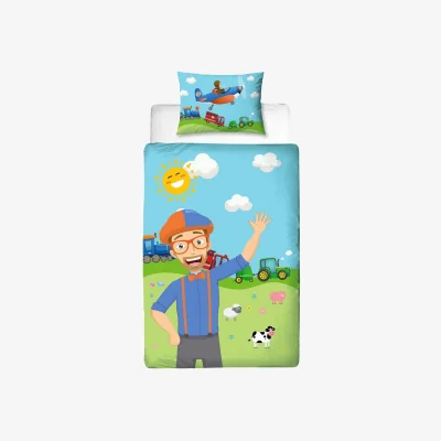 The Range Blippi Digger Adventure And Farm Fun Reversible Duvet Set - Multicoloured