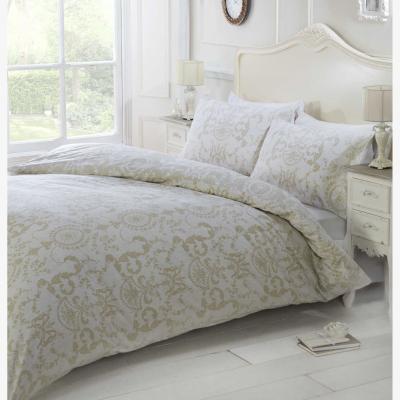 The Range Damask Reversible Duvet Cover Bedding Set - Black