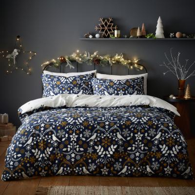 The Range Nordic Christmas Duvet Set - Navy / Double