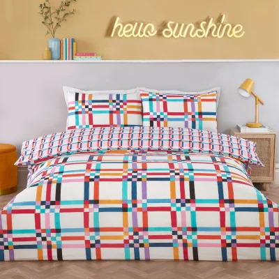 The Range Tate Check Duvet Set - Single