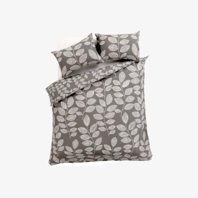 The Range Leaves Duvet Set - Grey / Superking