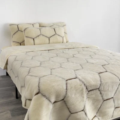 The Range Cashmere Wool Quilt - Natural / Double