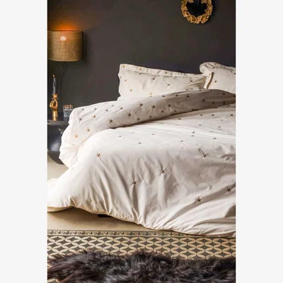 Rockett St George White Falling Star Duvet Cover and Pillow Case Set - Four Sizes Available