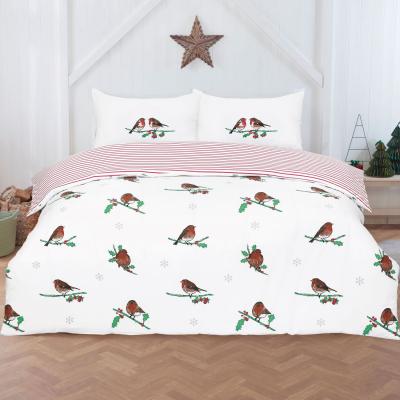 The Range Robin Microfibre Reversible Stripes Duvet Cover Set with Pillowcase - Multicolor / King