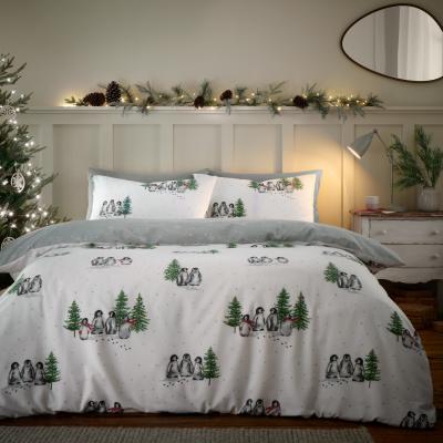 The Range Penguins Duvet Set - White / Double
