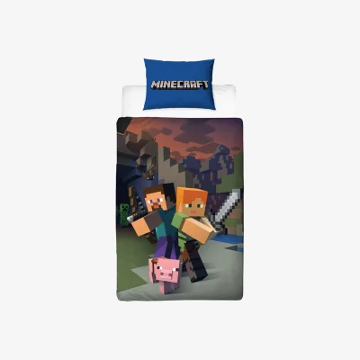 The Range Minecraft Good Guys Reversible Duvet Set - Multicoloured / Single
