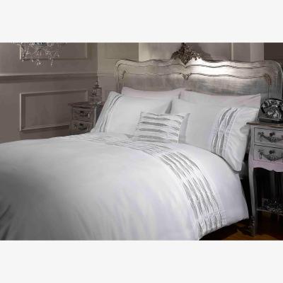 The Range Crystal Diamante Duvet Cover Bedding Set - White