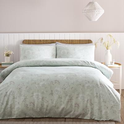 The Range Charlotte Thomas Mia Bed Duvet Cover and Pillowcase Set - Duck-Egg