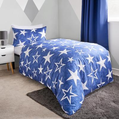 The Range Star Print Reversible Duvet Set - Navy Blue