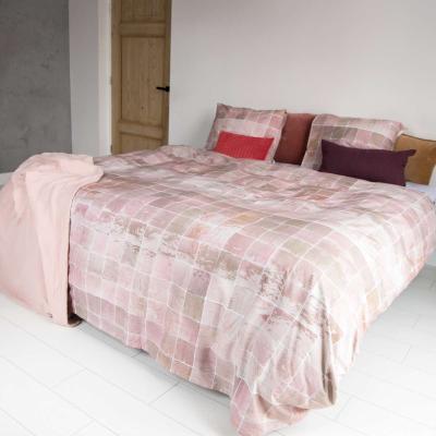 The Rug Seller Snurk Tiles Geometric Cotton Bedding in Vintage Rose