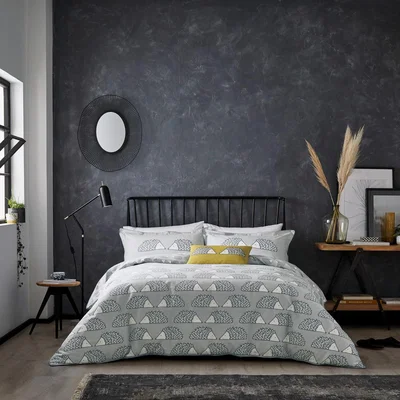 The Rug Seller Spike All Over Bedding in Slate Grey by Scion