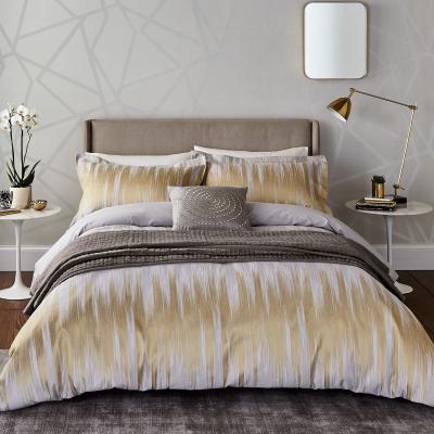The Rug Seller Motion Ikat Stripe Bedding By Harlequin in Ochre Yellow