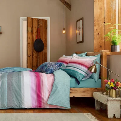 The Rug Seller Cotswold Stripe Cotton Bedding by Joules in Multi