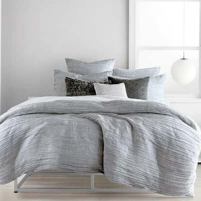 The Rug Seller City Pleat Plain Dye Bedding by DKNY in Soft Grey