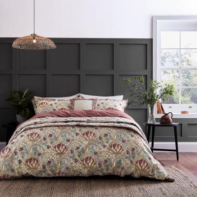 The Rug Seller Artichoke Bedding in Grey And Wine Red by Morris & Co