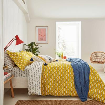 The Rug Seller Heron Geo Bird Bedding by Joules in Antique Gold