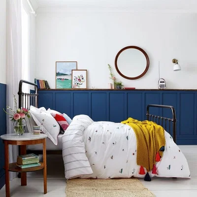 The Rug Seller Country Scene Bedding and Pillowcase By Joules in Chalk White
