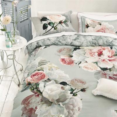 The Rug Seller Peonia Grande Floral Bedding in Zinc by Designers Guild