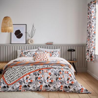 The Rug Seller Tolka Geometric Bedding by Helena Springfield in Mono Orange