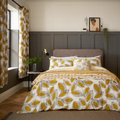 The Rug Seller Grove Leaf Bedding by Helena Springfield in Cinnamon Yellow
