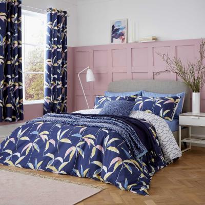 The Rug Seller Viva Botanical Bedding by Helena Springfield in Navy Blue