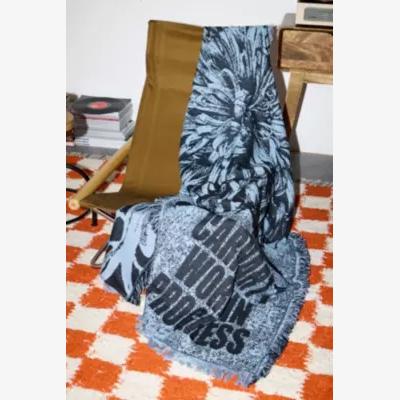 Urban Outfitters Carhartt WIP Carhartt Chrysanthemum Blanket - Blue ALL at Urban Outfitters