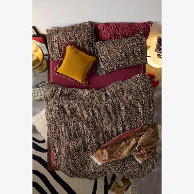 Urban Outfitters Leopard Cinched Duvet Set - Neutral King at Urban Outfitters