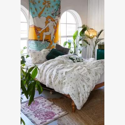 Urban Outfitters Mushroom Sketch Duvet Set - White KING at Urban Outfitters