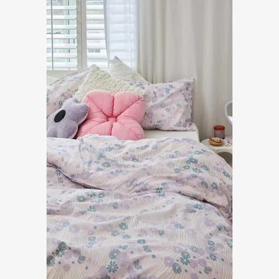 Urban Outfitters Willow Lilac Floral Duvet Set - Purple KING at Urban Outfitters