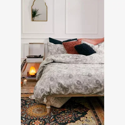 Urban Outfitters Astrid Celestial Duvet Set - Black DOUBLE at Urban Outfitters