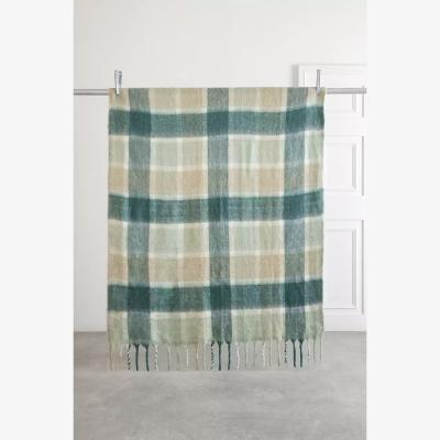 Urban Outfitters Check Cosy Blanket - Neutral ALL at Urban Outfitters