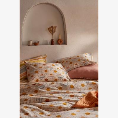 Urban Outfitters Geometric Sun Duvet Set - Orange Double at Urban Outfitters