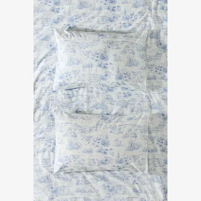 Urban Outfitters Blue Western Toile Duvet Set - Light Blue Double at Urban Outfitters