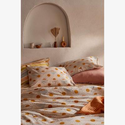 Urban Outfitters Geo Sun Duvet Set - Orange DOUBLE at Urban Outfitters