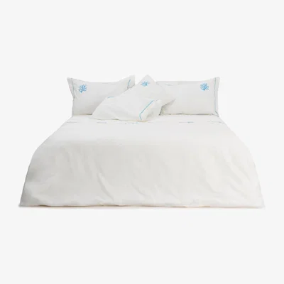 Wolf & Badger Neutrals Turquoise Coral Bedding Set | Us King | Km Home Collection